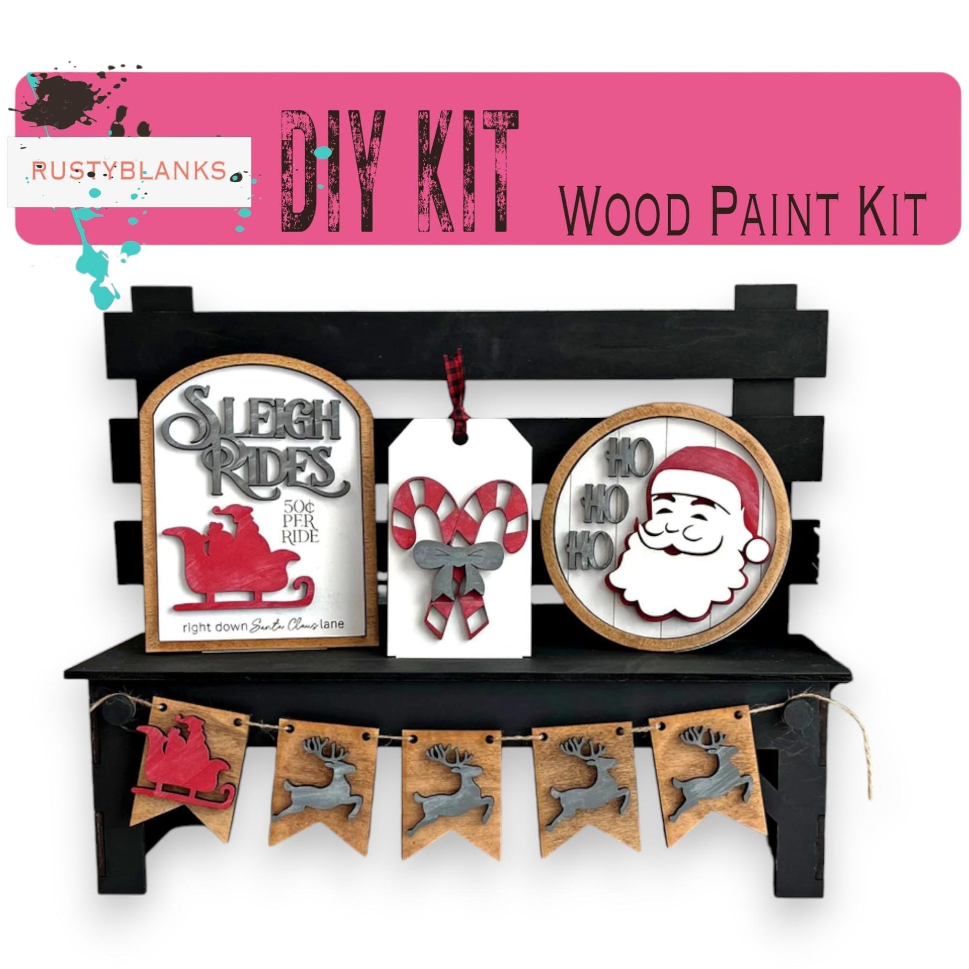 Storage Bench Inserts Interchangeable Inserts for Bench Style Display, Christmas Santa Bench ...