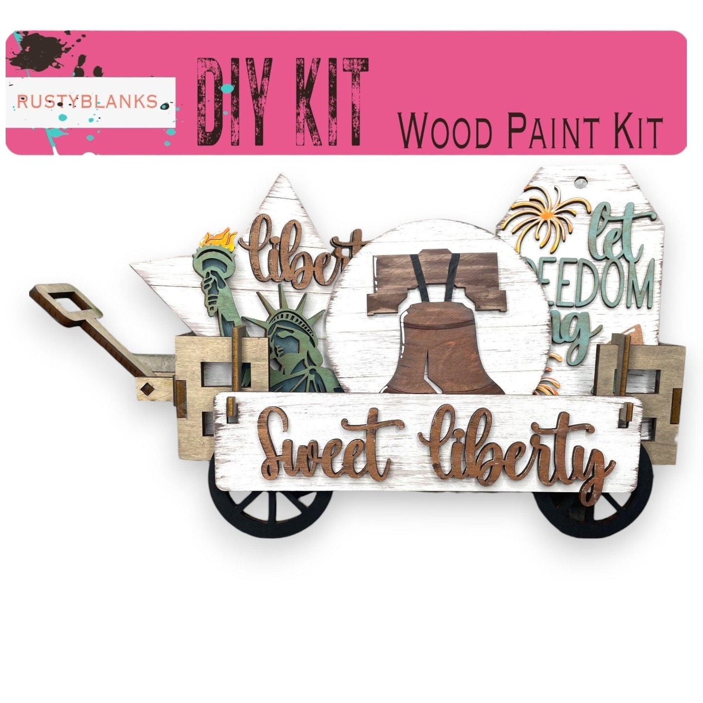 a wooden sign that says wood paint kit