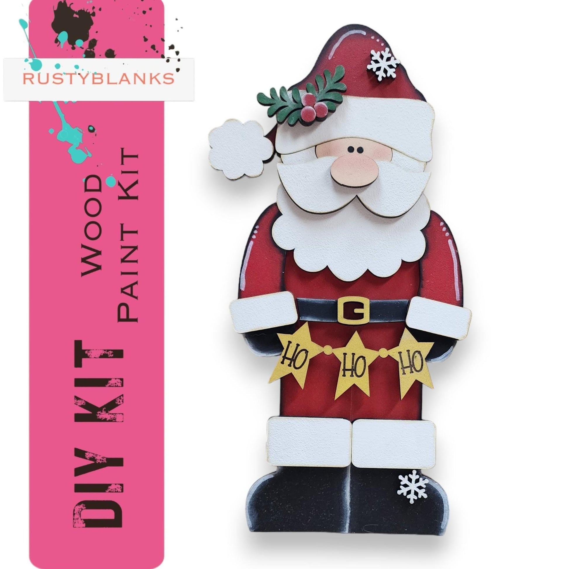 a christmas decoration with a santa clause holding a star