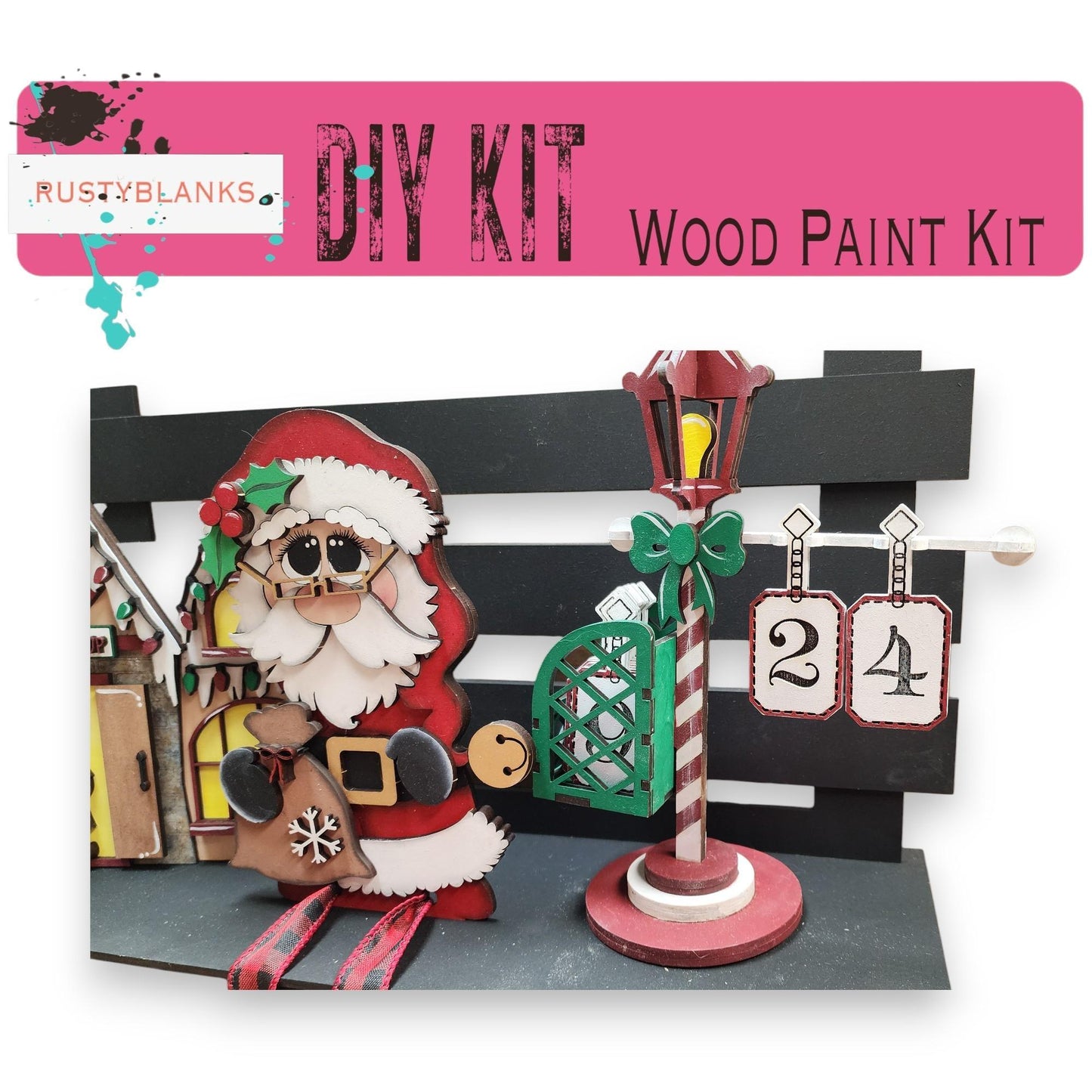 Santa Insert Interchangeable Inserts for Bench Style Display, Christmas Santa ...