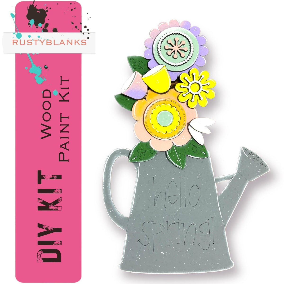 a picture of a flower arrangement in a watering can