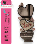 Stacking Valentine's Hearts, DIY Valentine's Craft Kit, Diy Valentines Decor RusticFarmhouseDecor