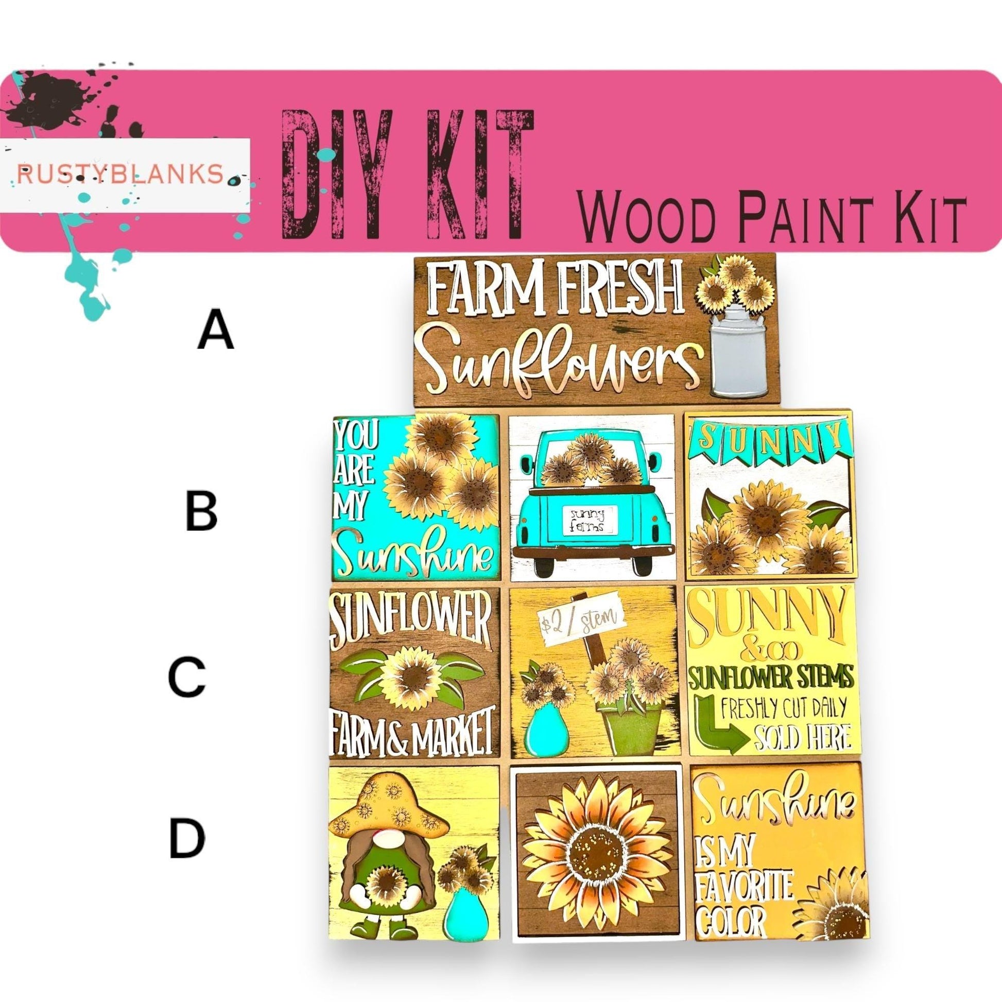 a picture of a farm fresh sunflowers kit