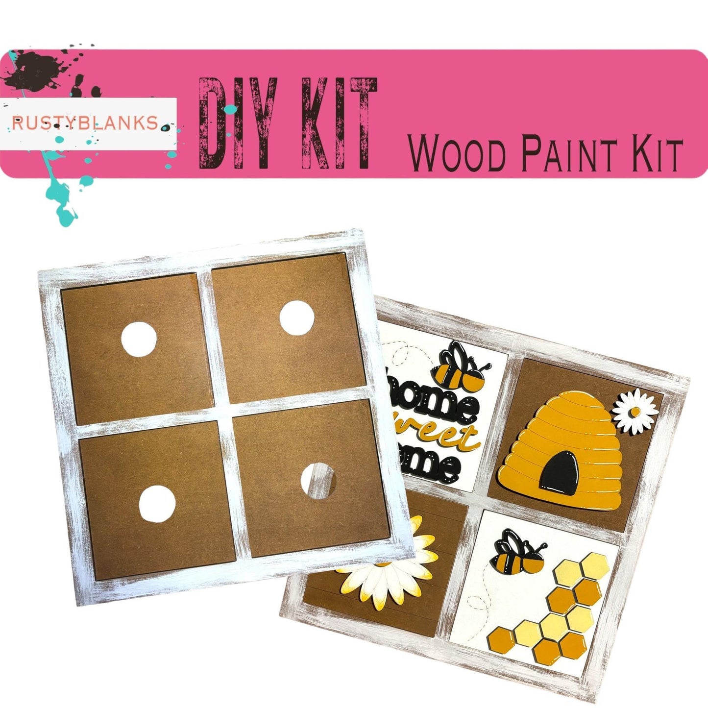 a picture of a wooden paint kit for kids