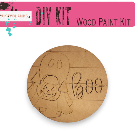 a wooden paint kit with a picture of a cartoon character