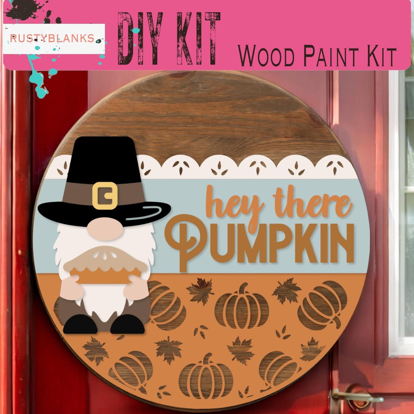 a wooden sign that says hey there pumpkin