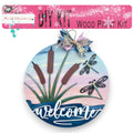 Dragonfly door sign, Welcome door sign, Summer door hanger, Dragonfly DIY sign, Welcome wooden door hanger RusticFarmhouseDecor