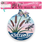 Dragonfly door sign, Welcome door sign, Summer door hanger, Dragonfly DIY sign, Welcome wooden door hanger RusticFarmhouseDecor