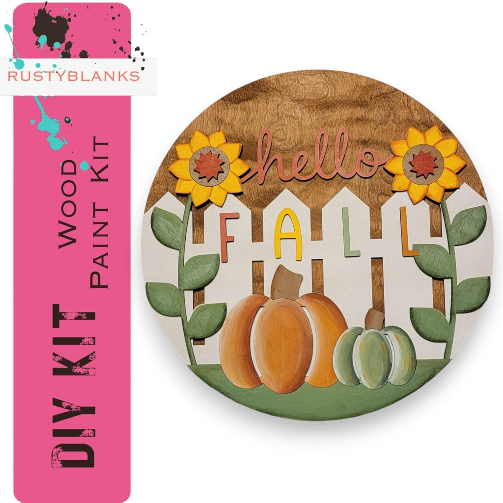 Front Door Decor | Fall Door Hanger | Hello Fall Sunflower | Fall Door Hanger | Door Wreath | Housewarming Gift | Home Decor | Wreath RusticFarmhouseDecor