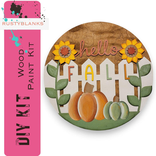 Front Door Decor | Fall Door Hanger | Hello Fall Sunflower | Fall Door Hanger | Door Wreath | Housewarming Gift | Home Decor | Wreath RusticFarmhouseDecor