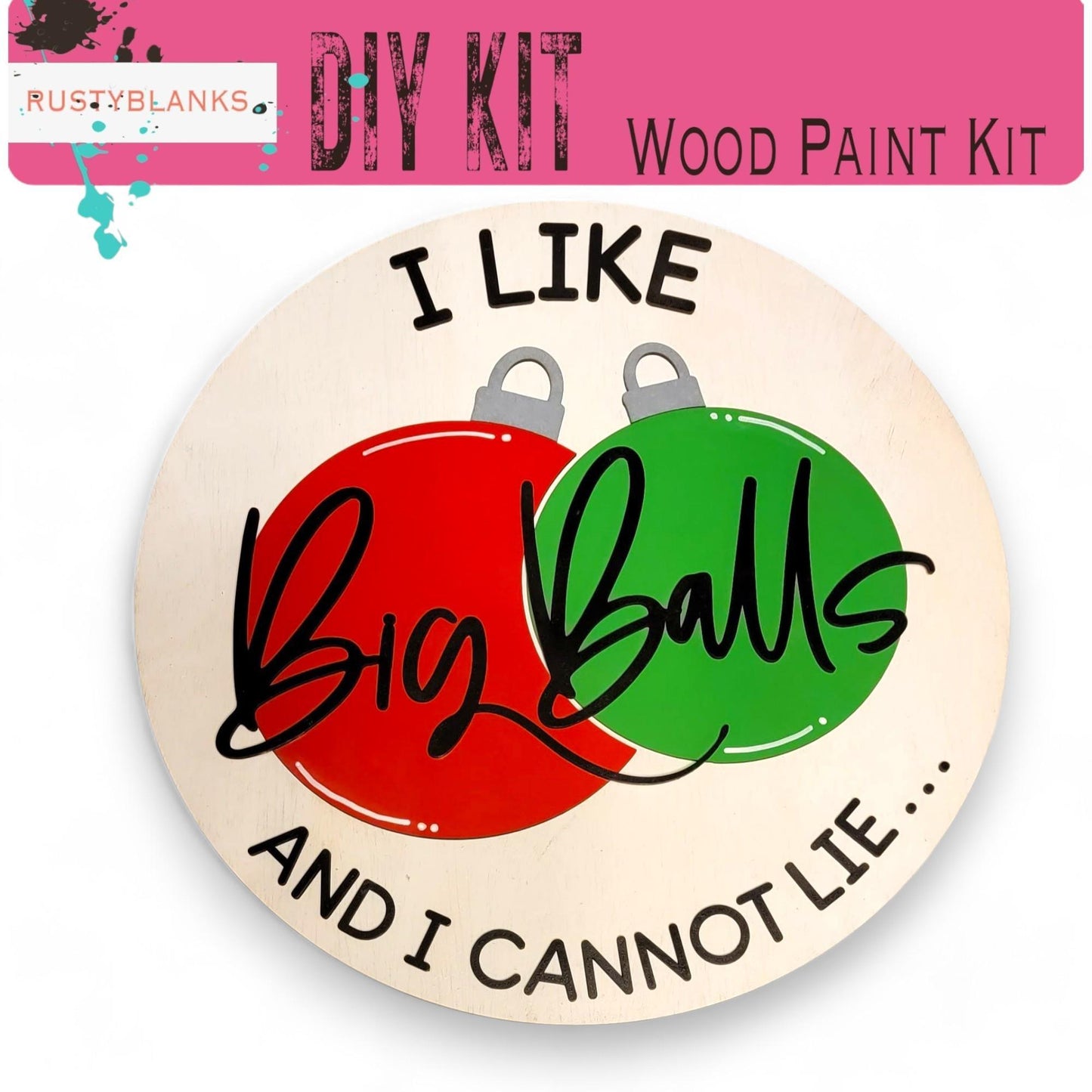 a picture of a sticker that says, i like big balls and i cannot