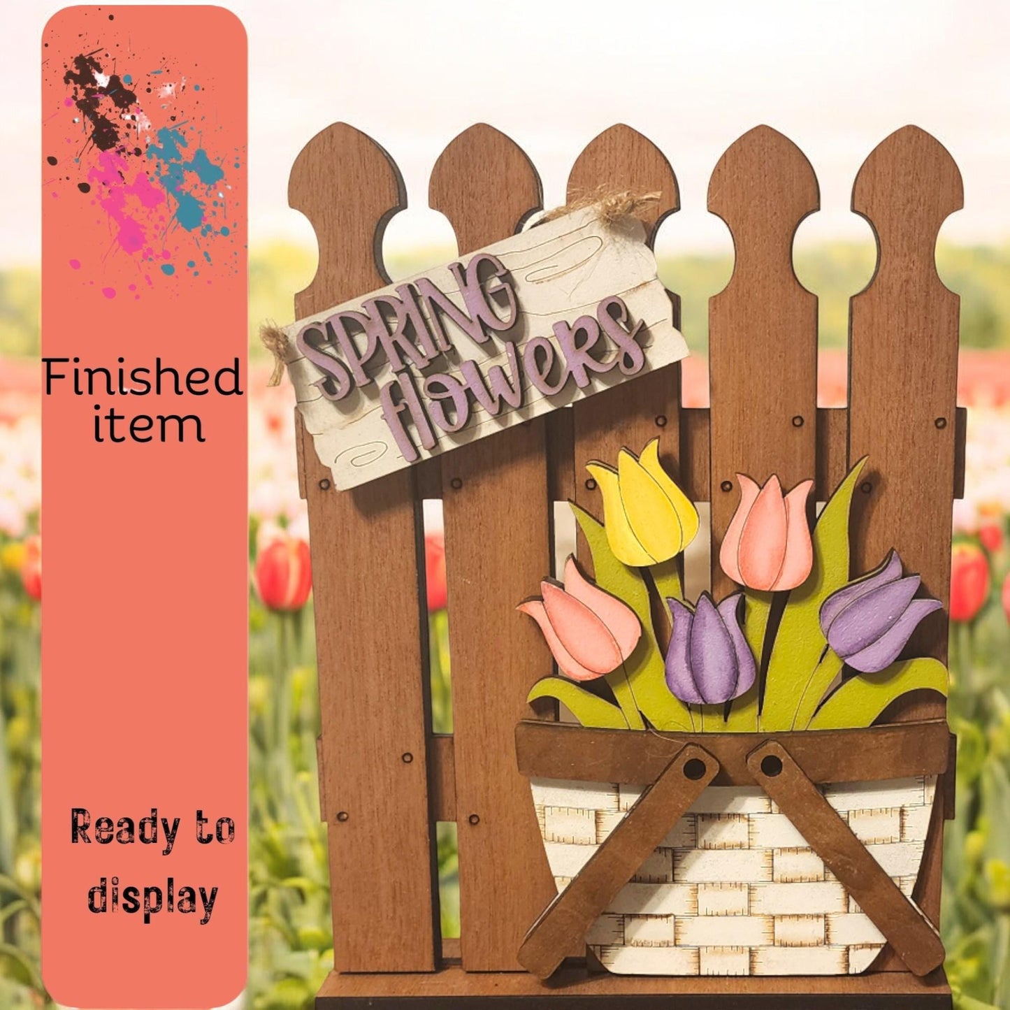 a picture of a wooden fence with flowers in it