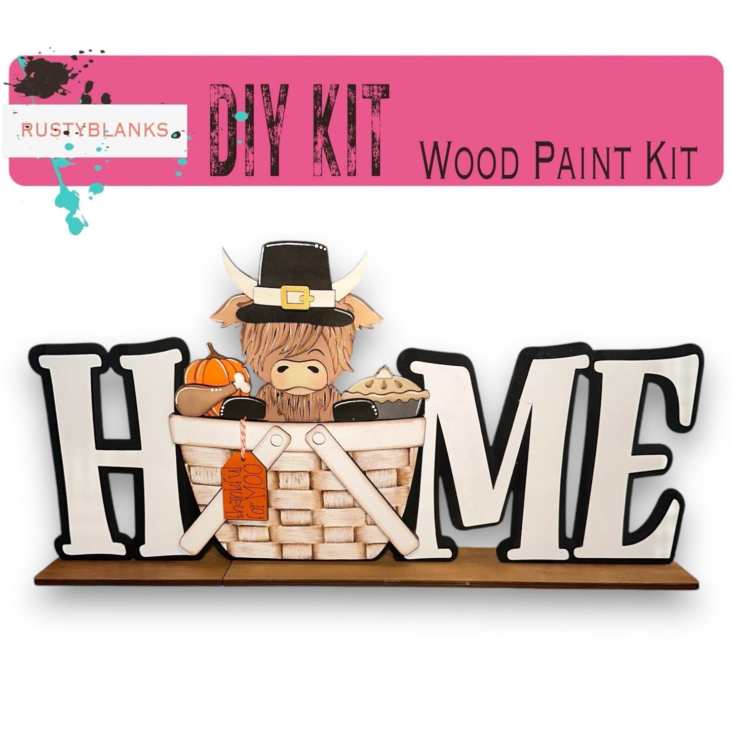 a sign that says diy kit wood paint kit