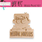 a wooden sign that says welcome monsters
