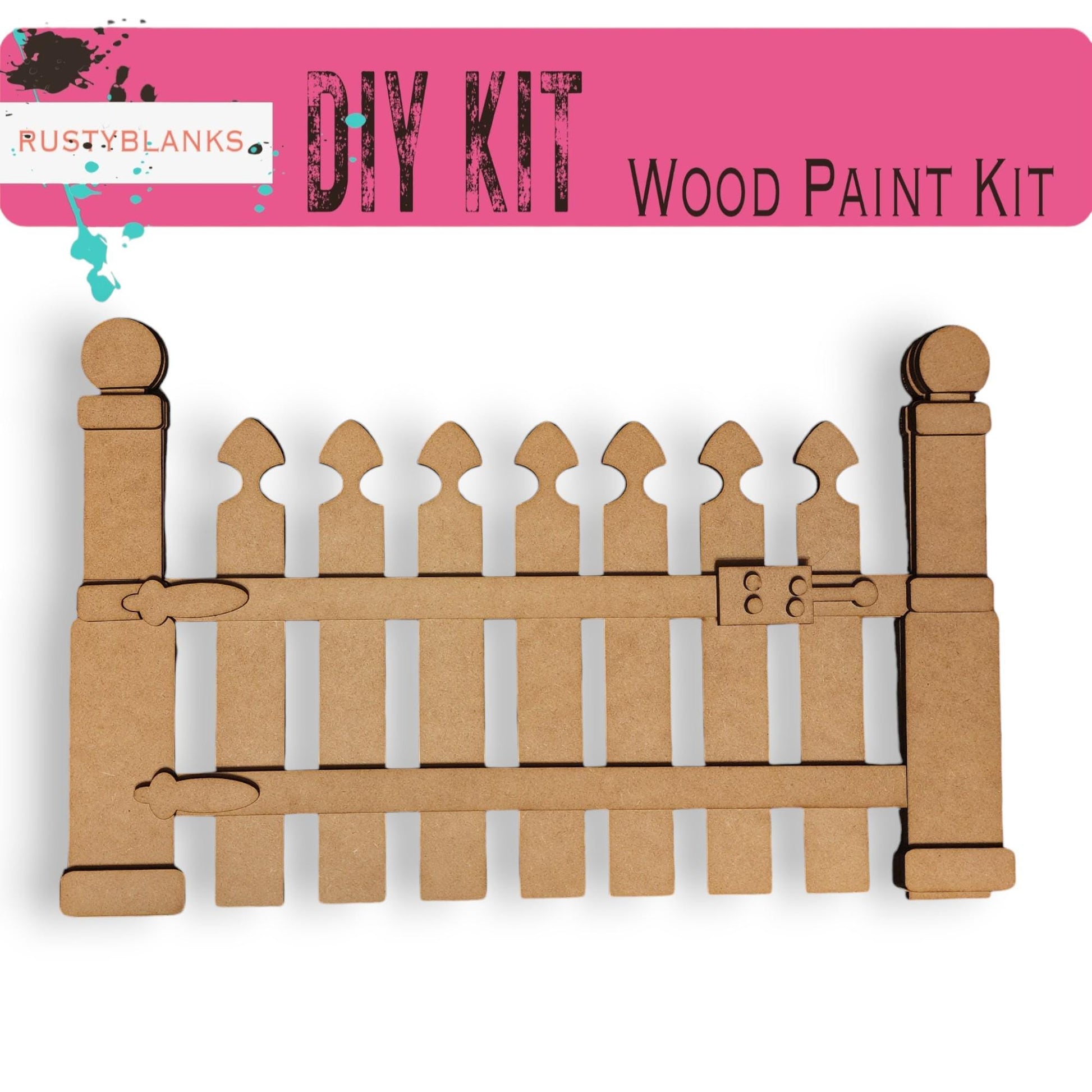 a diy kit for a wooden picket fence