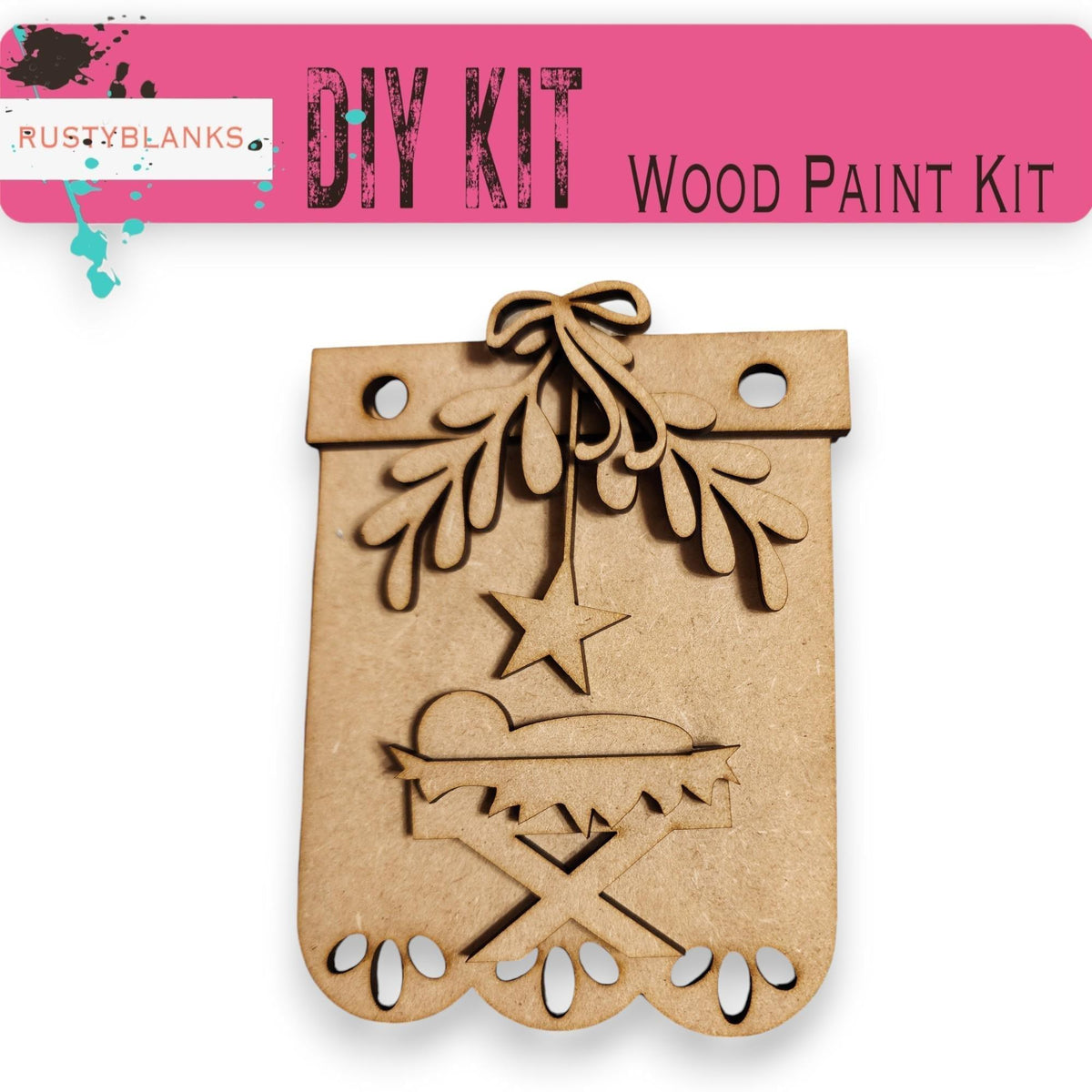 Interchangeable Christmas Nativity Mini Banner Set - DIY Wood Paint Kit -  Mini Banners for Picket Fence or Hello Sign RusticFarmhouseDecor
