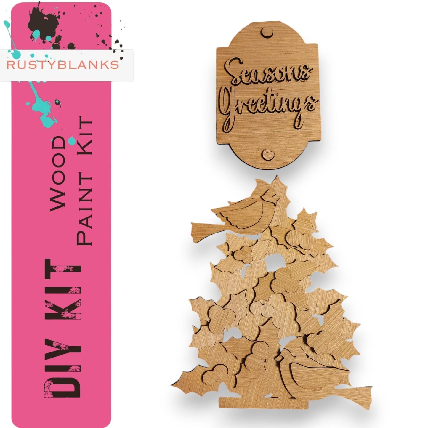 a wooden cutout of a christmas tree