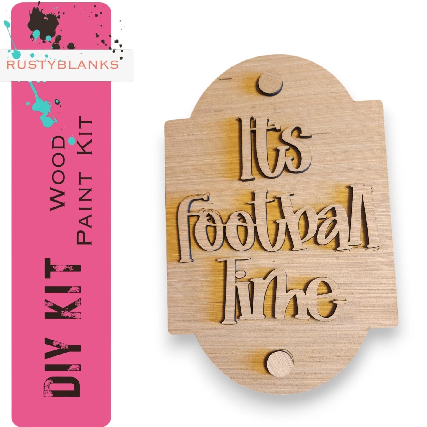 a wooden sign that says it&#39;s football time