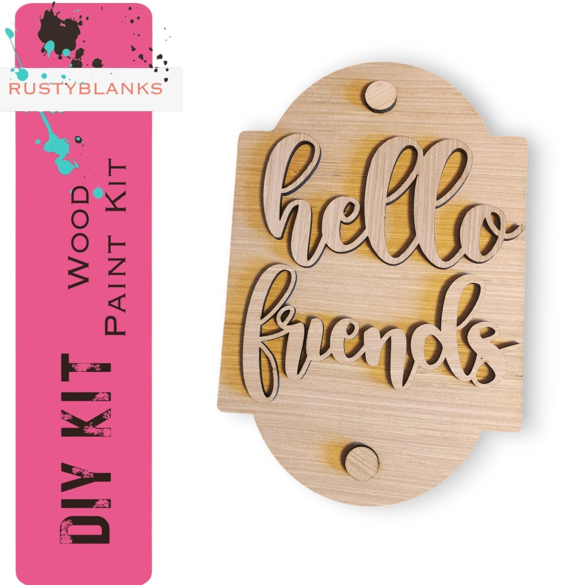 a wooden sign that says hello friends