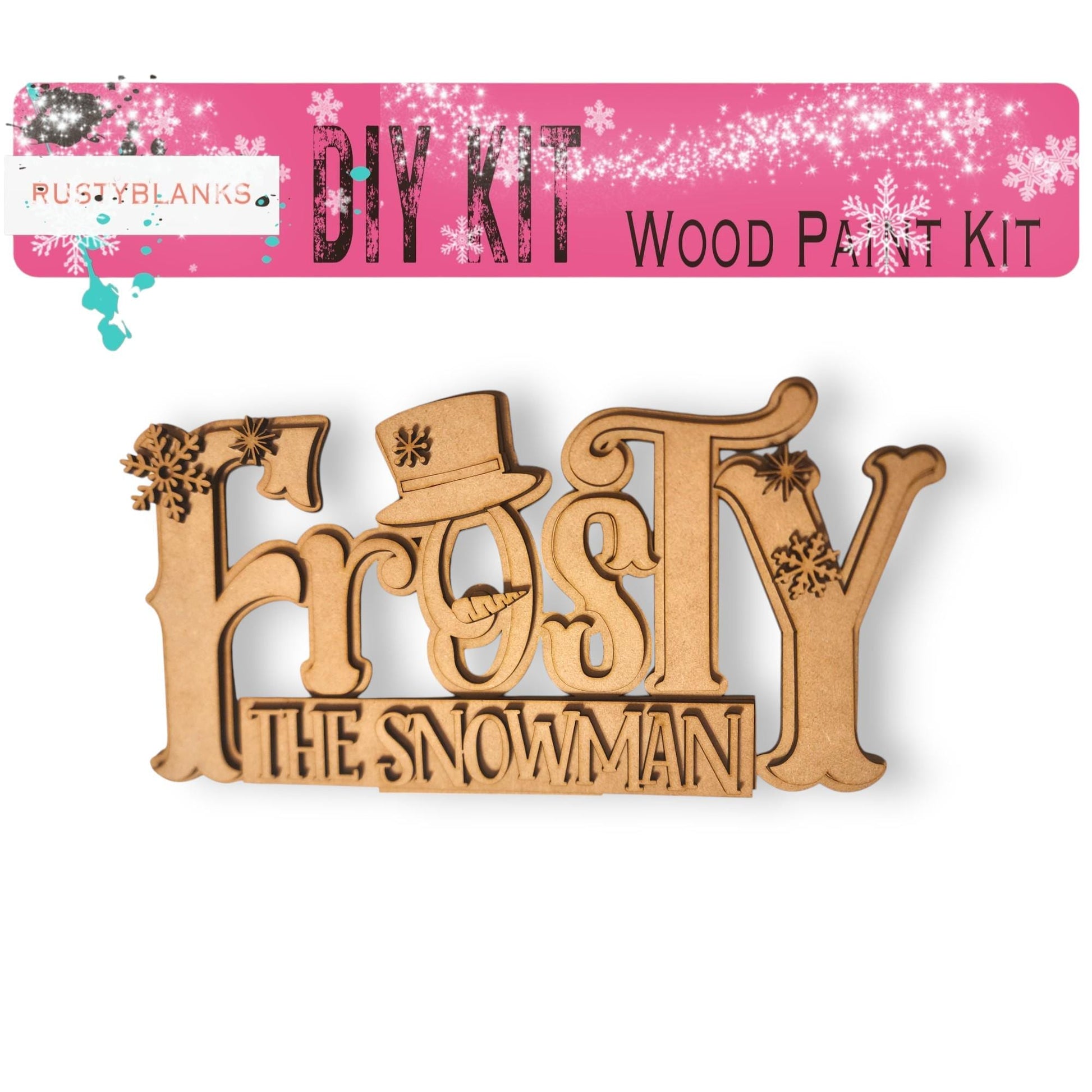 a wooden sign that says frosty the snowman