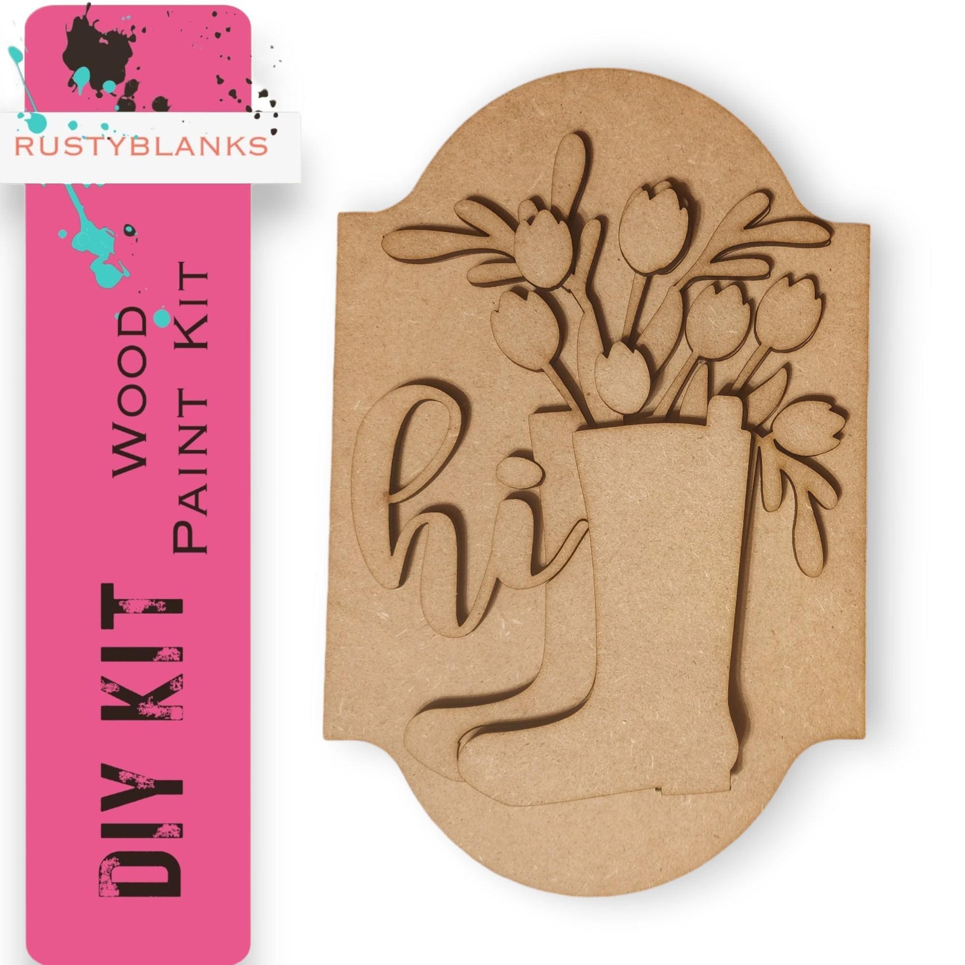 a rubber stamp with a vase of flowers on it