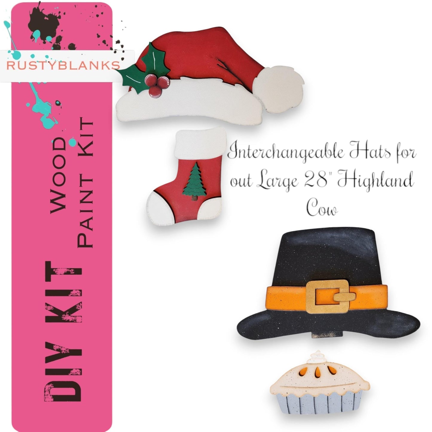 a collage of christmas hats for cut outs