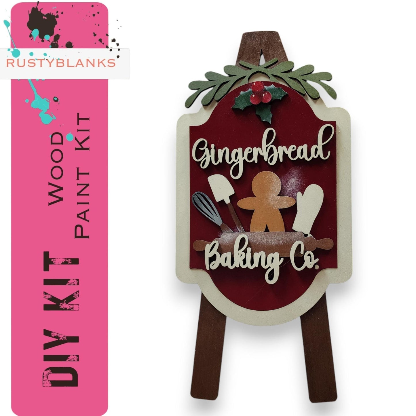 a wooden sign that says gingerbread baking co