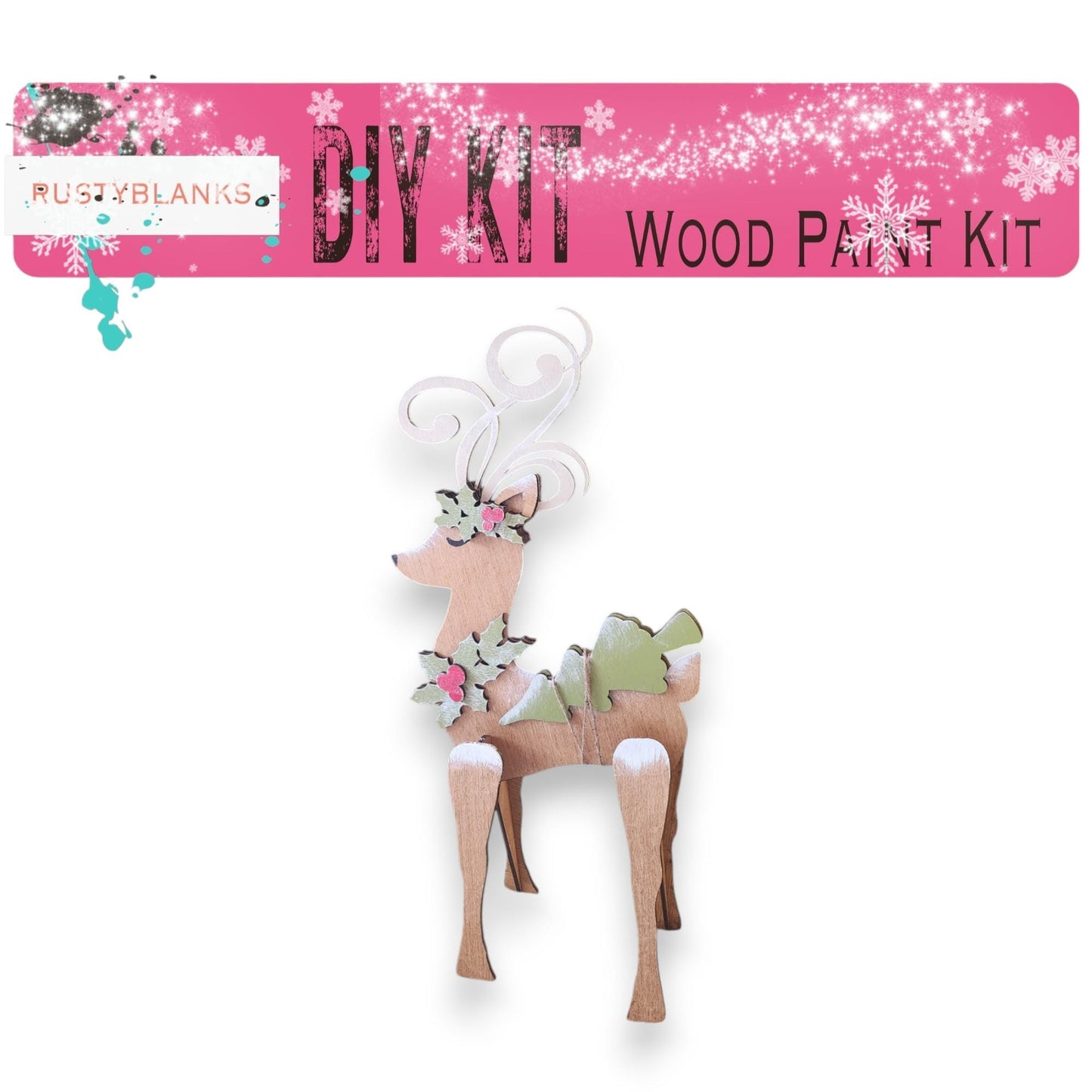 a paper craft kit of a deer