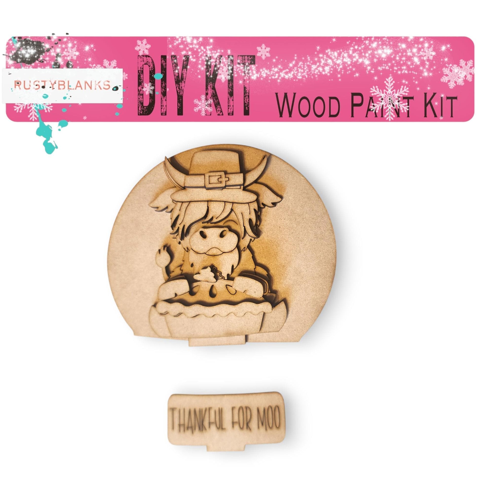 a wooden craft kit with a picture of a lepreite