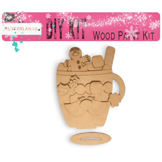 a wooden cutout of a vase with a baby in it