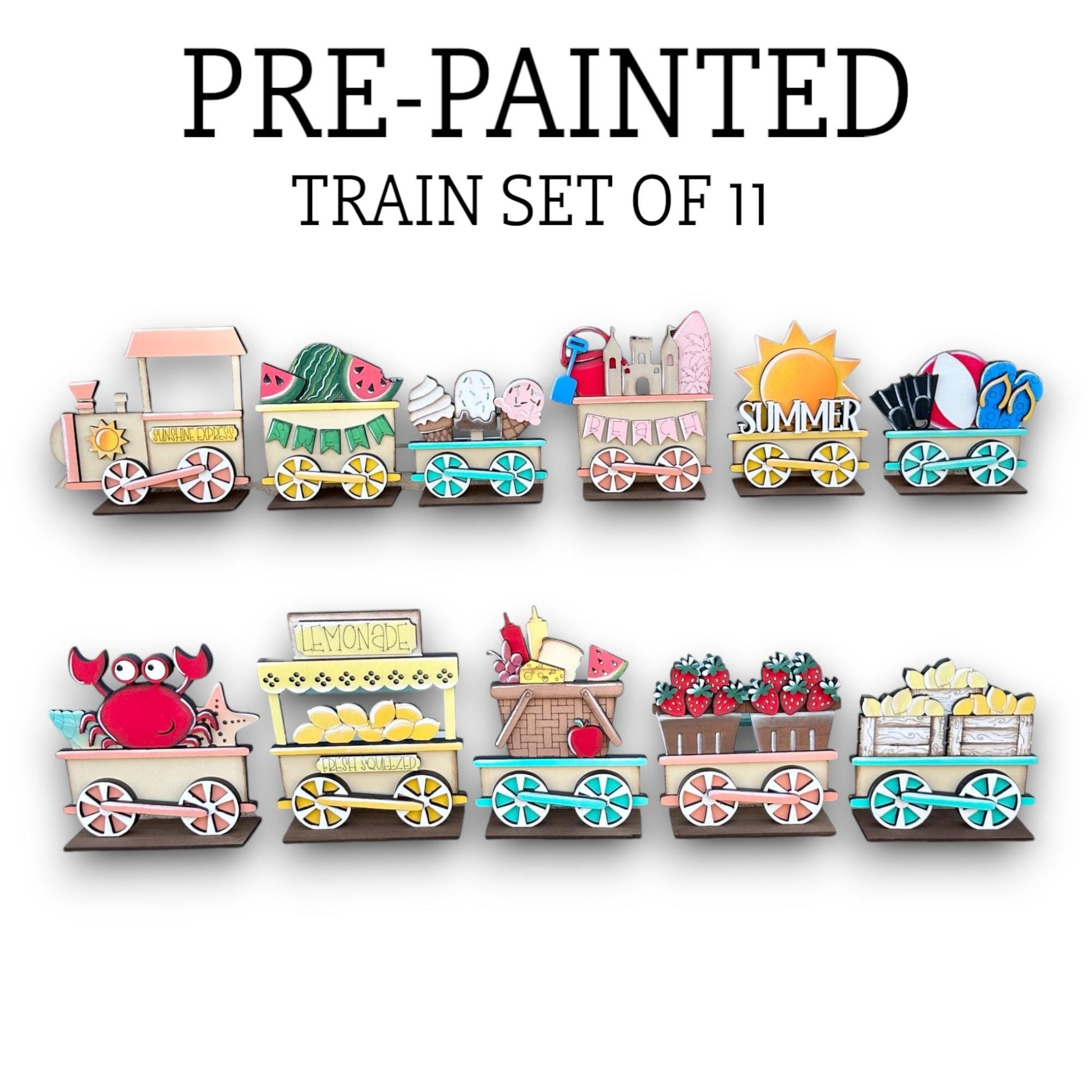 a set of train pins sitting on top of each other