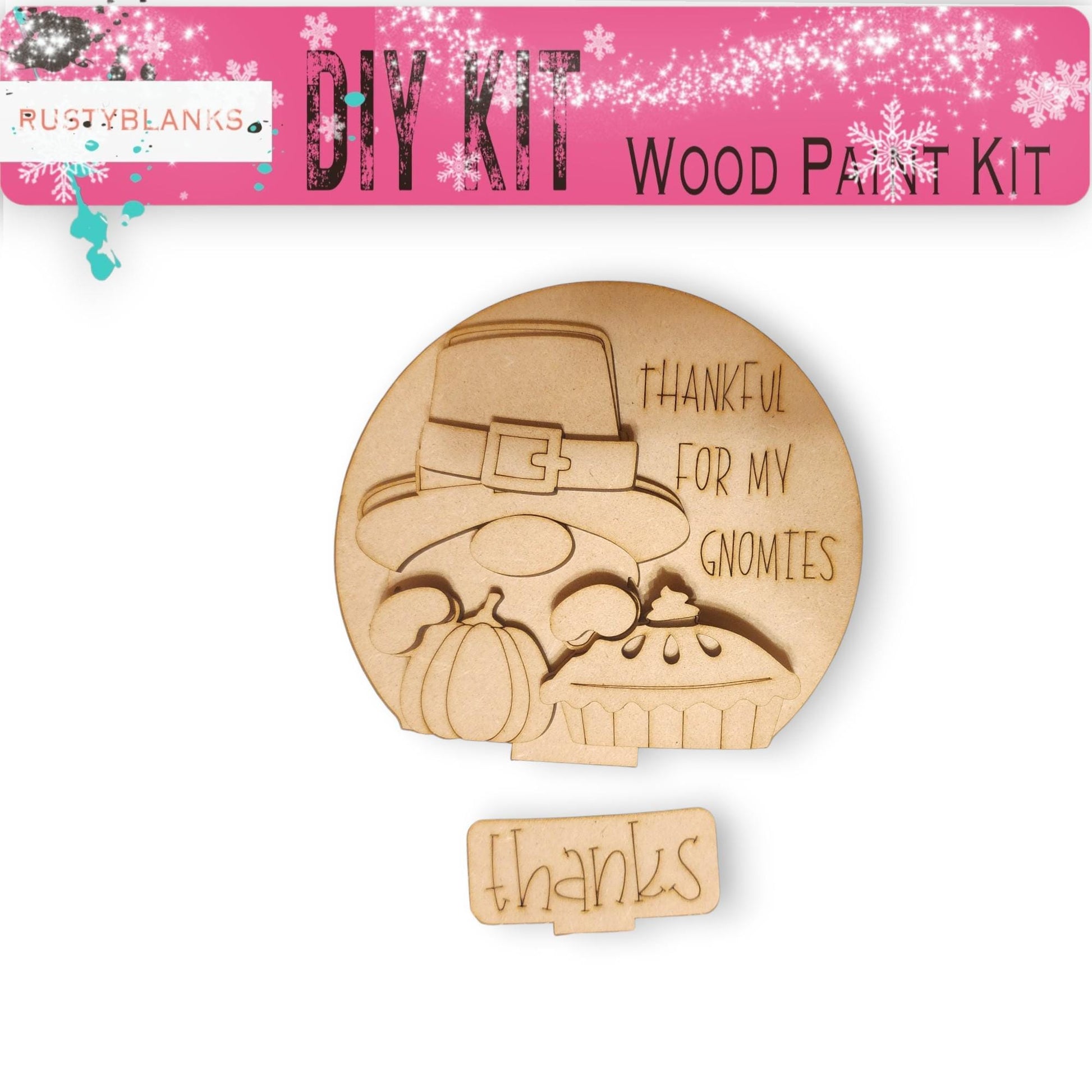 a wooden craft kit with a picture of a witch