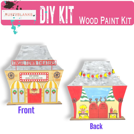 a paper model of a wooden paint kit