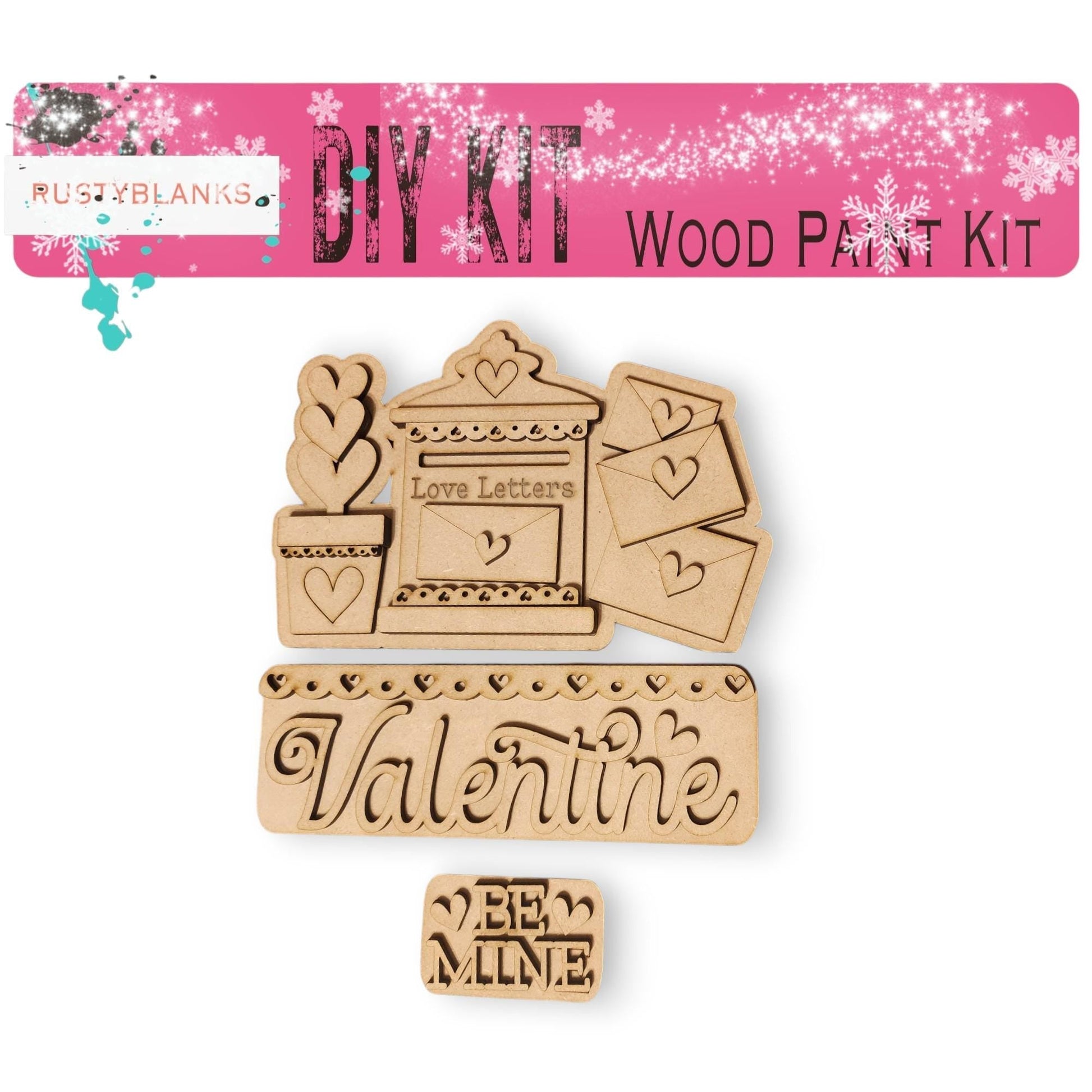 a wooden cutout of a valentine's day decoration