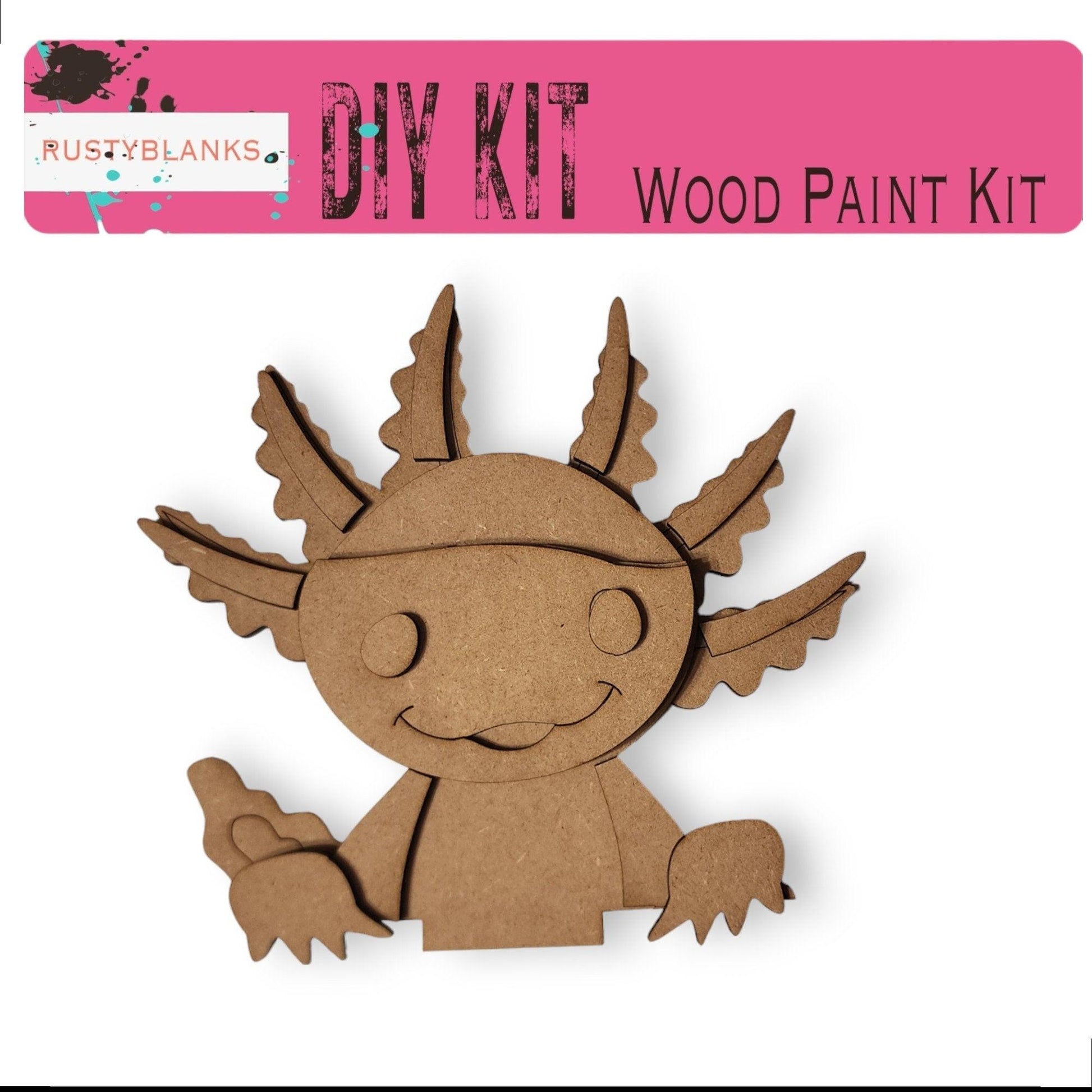 Interchangeable Axolotl Insert for Flower Basket, Interchangeable Hats, DIY Wood Blanks - RusticFarmhouseDecor