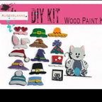 Interchangeable Cat with 13 Seasonal Hats, Insert and tile holder, Season DIY Decor - RusticFarmhouseDecor