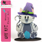 Interchangeable Cat with 13 Seasonal Hats, Insert and tile holder, Season DIY Decor - RusticFarmhouseDecor