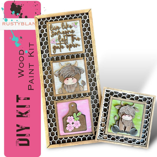 Interchangeable Chicken Wire Tile Holder Set - RusticFarmhouseDecor