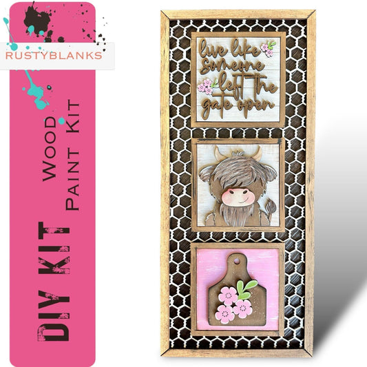 Interchangeable Chicken Wire Tile Holder Set - RusticFarmhouseDecor