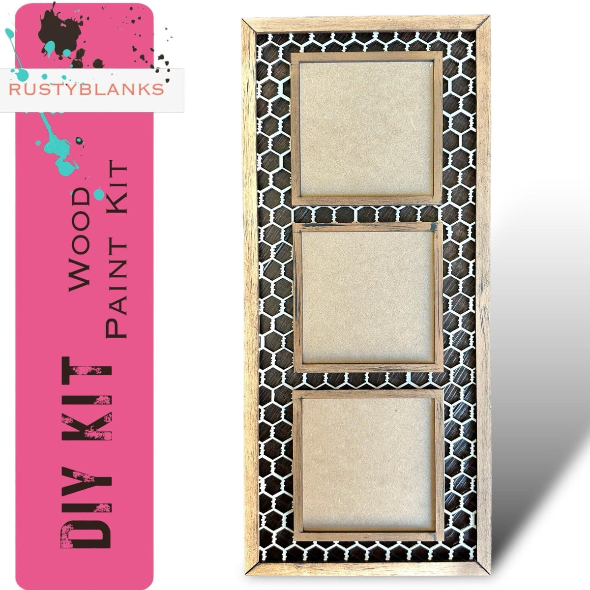 Interchangeable Chicken Wire Tile Holder Set - RusticFarmhouseDecor