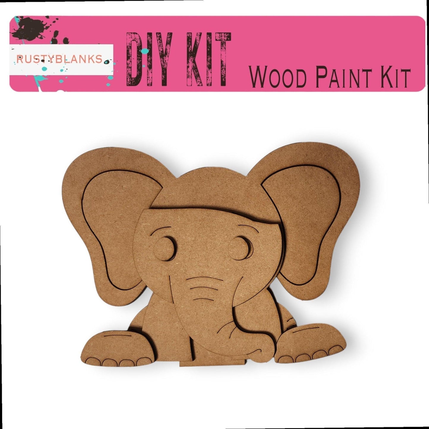 Interchangeable Elephant Insert for Flower Basket, Interchangeable Hats, DIY Wood Blanks - RusticFarmhouseDecor