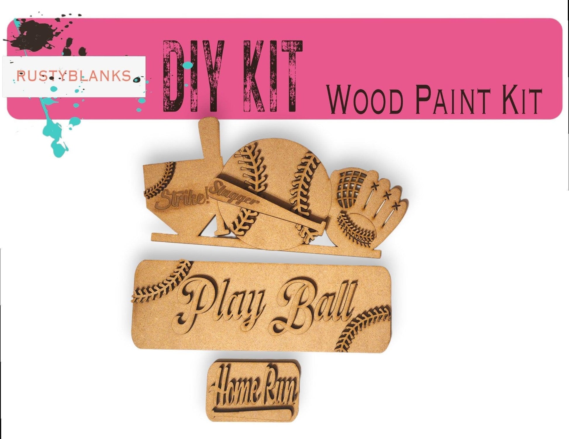 Interchangeable Farmhouse Truck Baseball Insert, Seasonal Truck Insert, Play Ball - RusticFarmhouseDecor