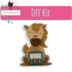 Interchangeable Horse with 11 Seasonal Hats, Insert and tile holder, Season DIY Decor - RusticFarmhouseDecor