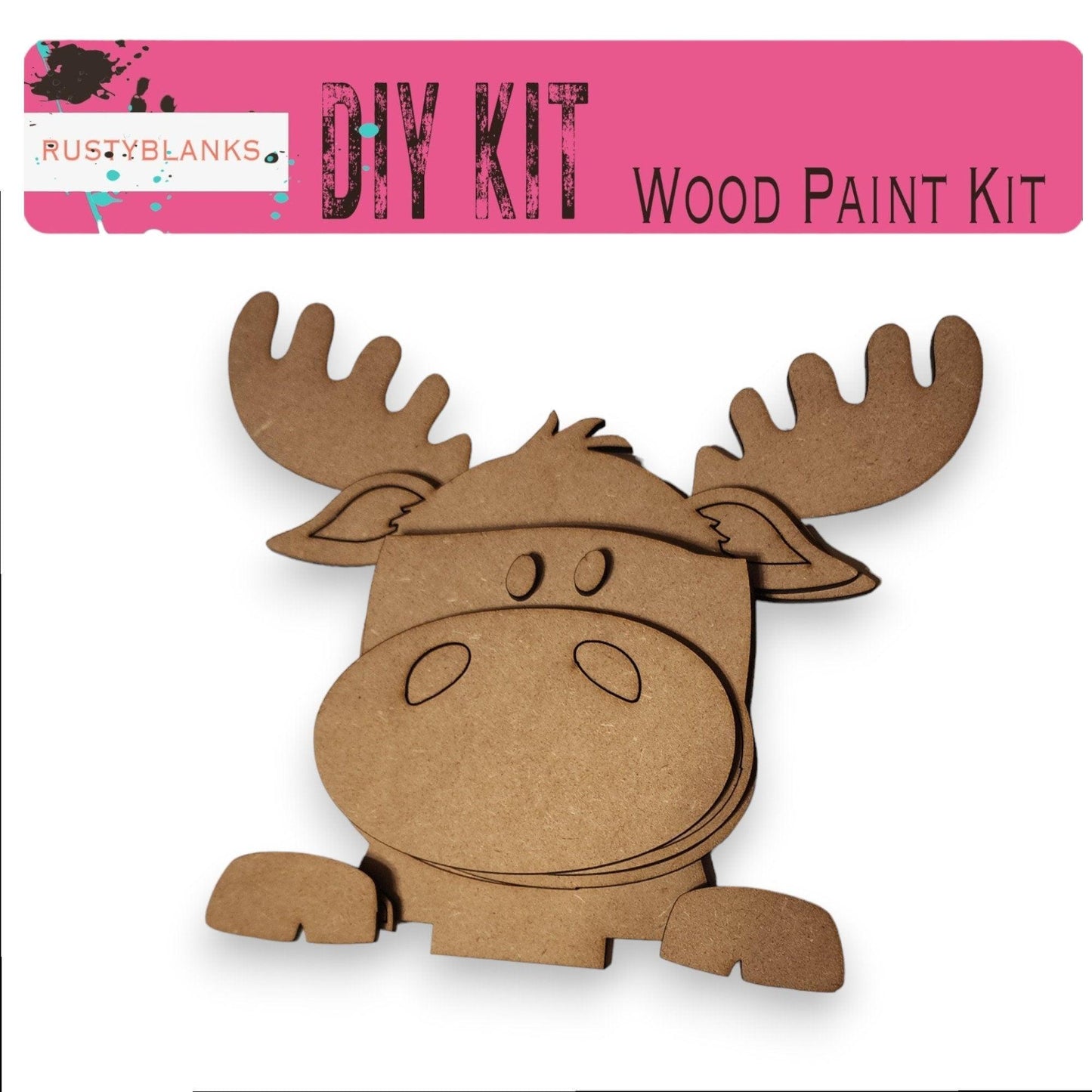 Interchangeable Moose Insert for Flower Basket, Interchangeable Hats, DIY Wood Blanks - RusticFarmhouseDecor