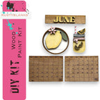 June 2024/25 Barn Calendar Insert Set, DIY Wood Banks, Interchangeable Calendar - RusticFarmhouseDecor