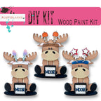 Moose with 12 Interchangeable Seasonal Hats, Insert and tile holder, Season DIY Decor - RusticFarmhouseDecor
