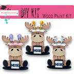 Moose with 12 Interchangeable Seasonal Hats, Insert and tile holder, Season DIY Decor - RusticFarmhouseDecor