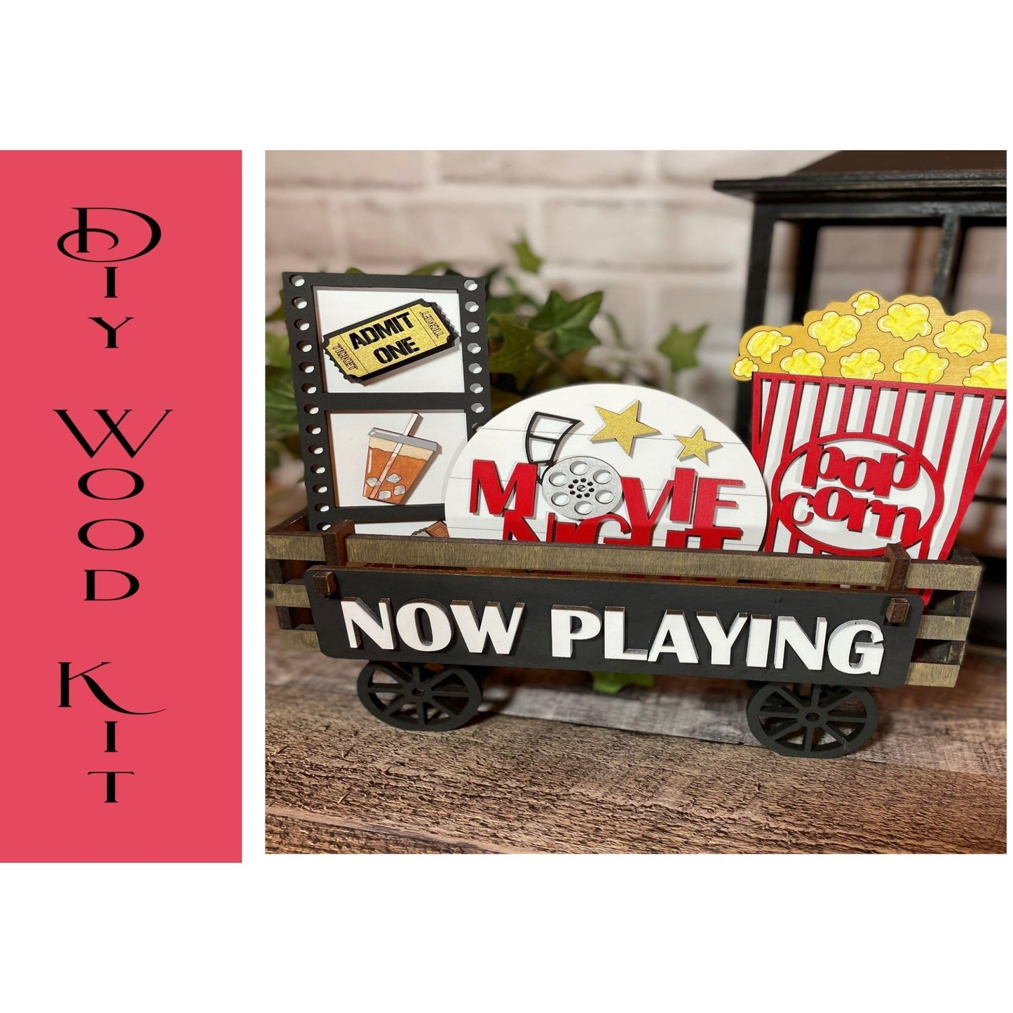 Movie Time Wagon Insert Set - RusticFarmhouseDecor