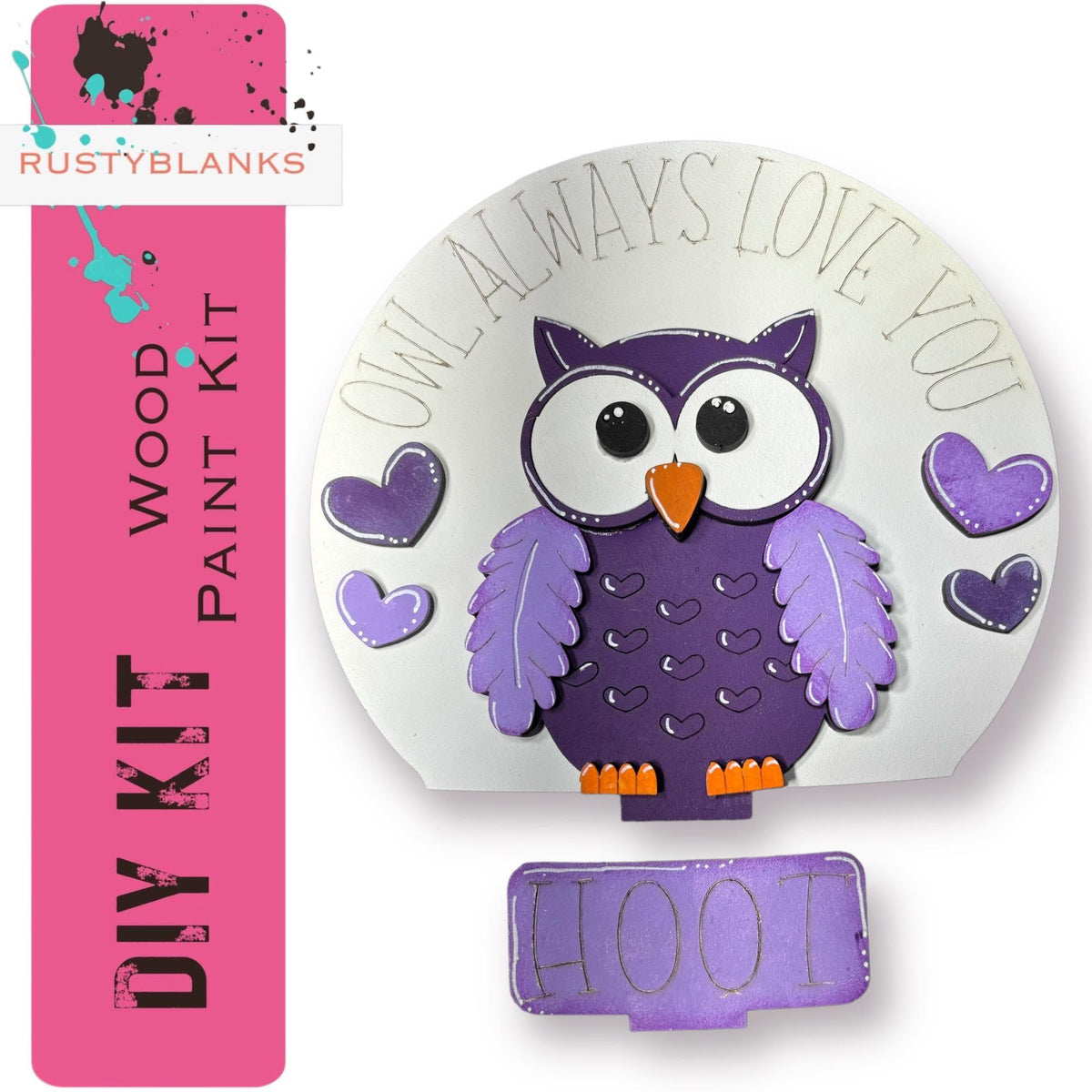 Owl Always Love You Valentines Insert for Snow Globe DIY Interchangeable Decor, Wood Paint Kit, Interchangealbe Snow Globe - RusticFarmhouseDecor