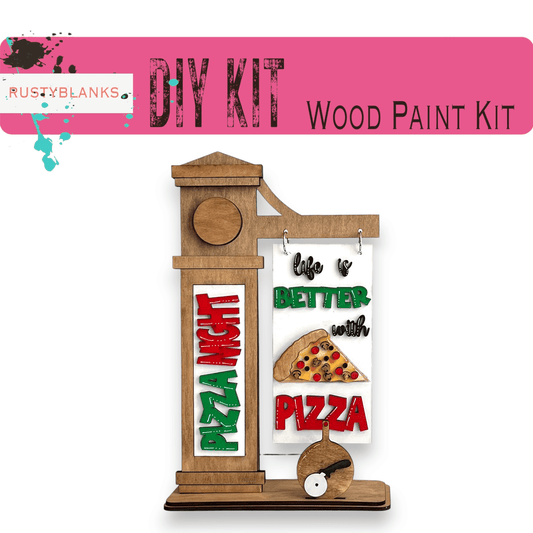 Pizza Nite Mini Interchangeable Post Inserts - RusticFarmhouseDecor